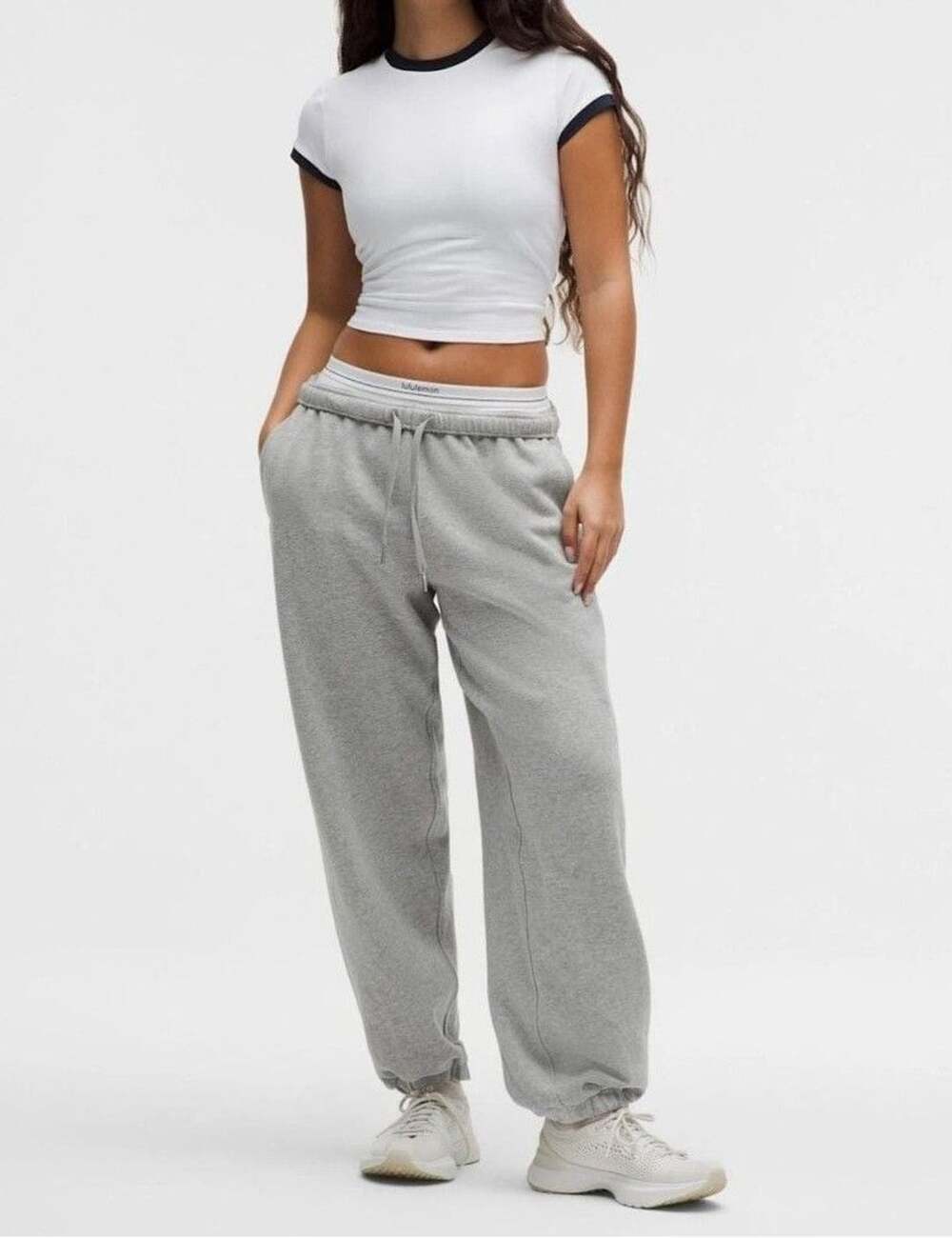 184 Lululemon Steady State Sweatpant Heathered Core medium Grey sz LARGE